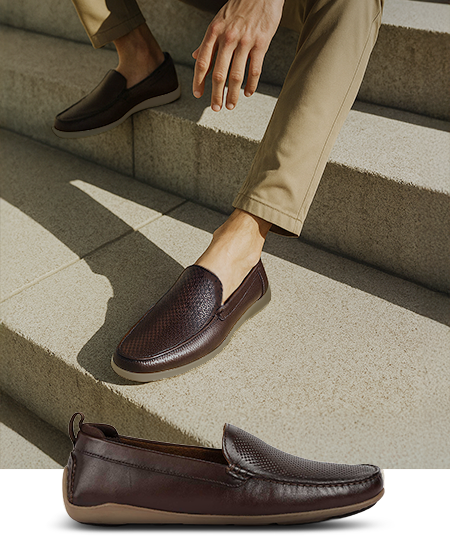 Embossed Leather Loafers