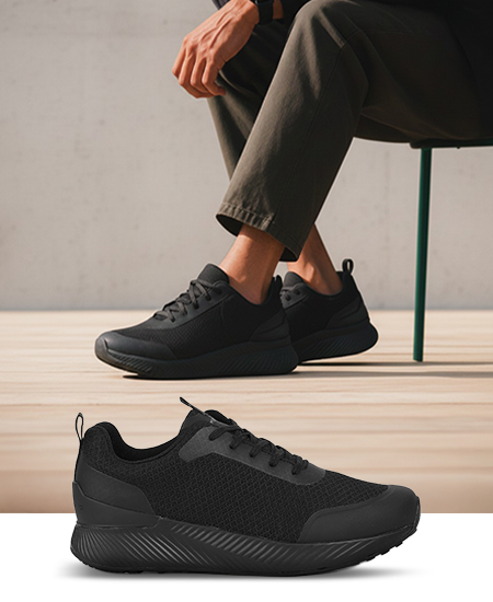 All-Black Knit Sneakers