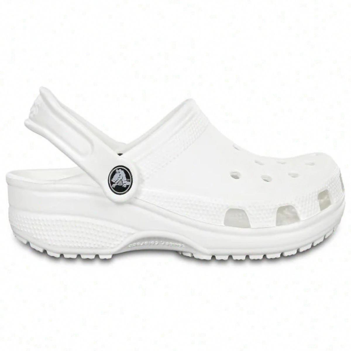 all white crocs