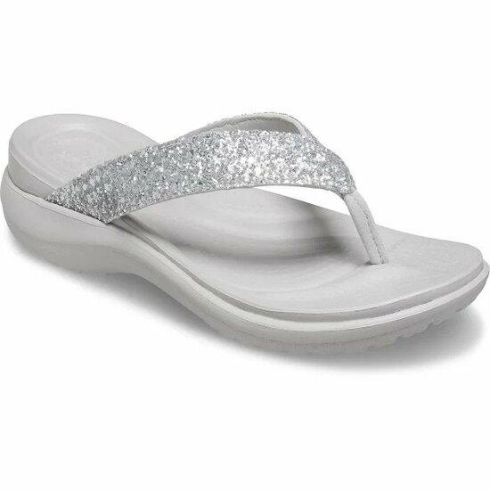 Crocs Silver Casual Slippers