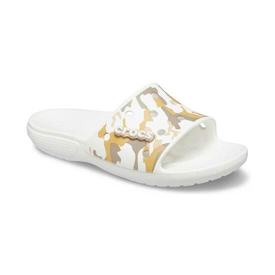 Crocs White-Multi Casual Slippers