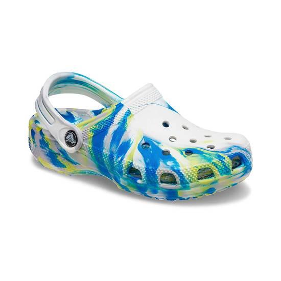 Crocs White-Blue Casual Clogs For Kids