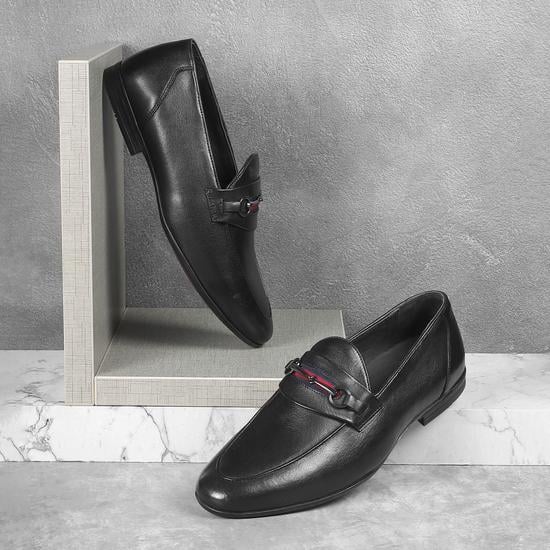 Men Black Formal Slip Ons