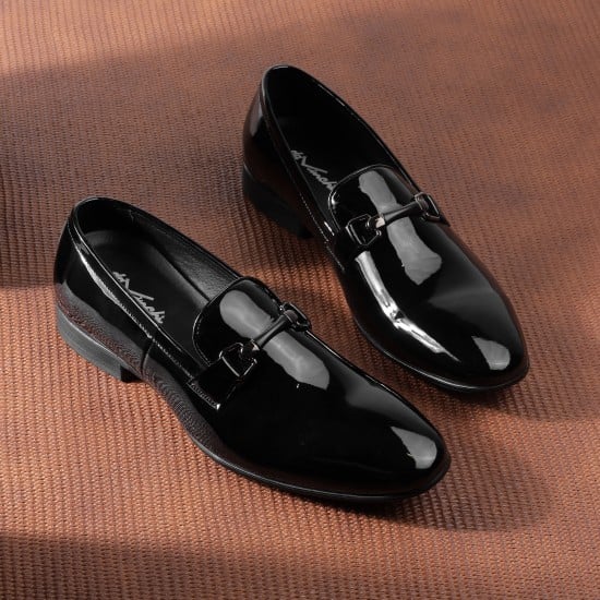 Men Black Party Moccasin