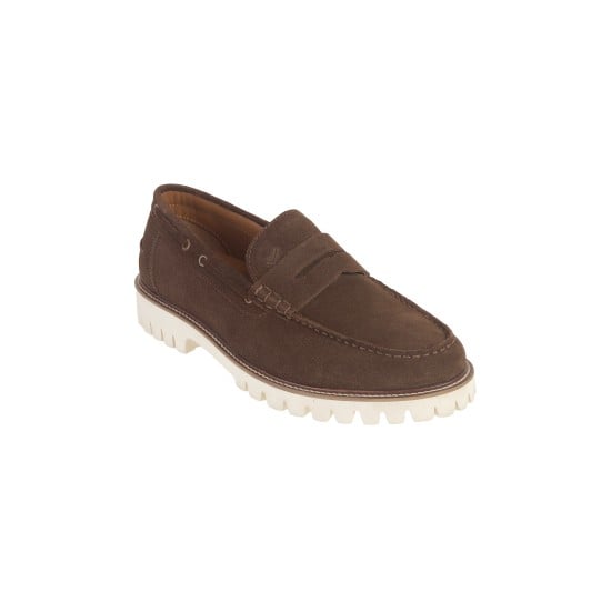 Men Brown-suede Casual Loafers