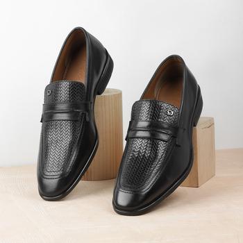 Davinchi Men Black Formal Moccasin(SKU: 14-1048-11-40)