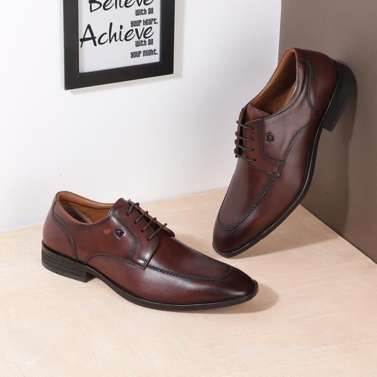 Men Tan Formal Lace Up