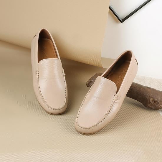 Men Beige Casual Loafers