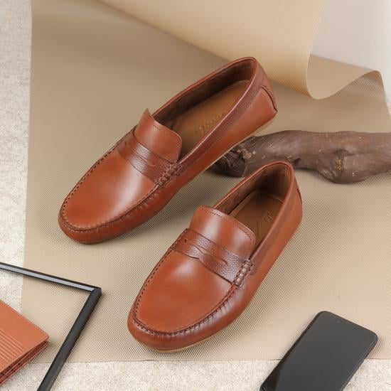 Men Tan Casual Loafers