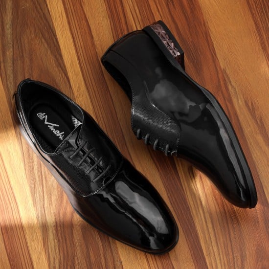 Men Black Party Lace Up