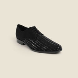 Men Black Party Lace Up