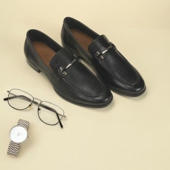Davinchi Men Black Formal Moccasin(SKU: 14-1248-11-40)