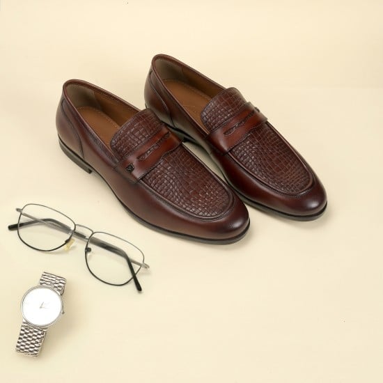 Men Wine Formal Moccasin