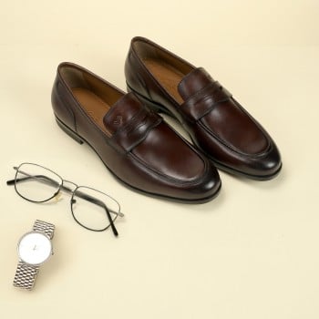 Davinchi Men Brown Formal Moccasin(SKU: 14-1250-12-40)