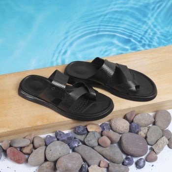 Vivado Men Black Casual Slippers(SKU: 14-1253-11-42)