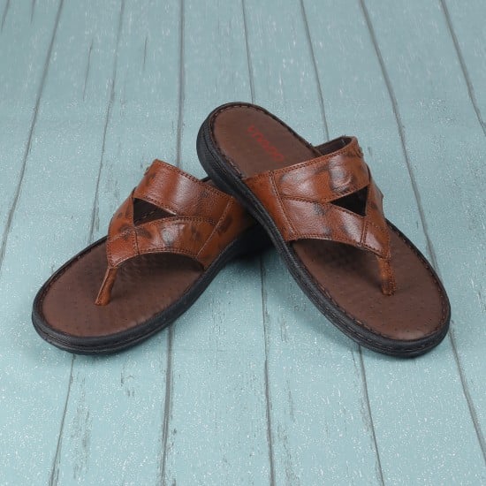 Men Tan Casual Slippers