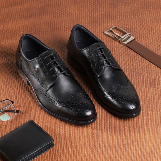 Men Black Formal Brogue