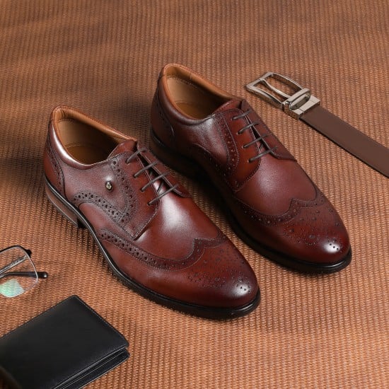 Men Tan Formal Brogue