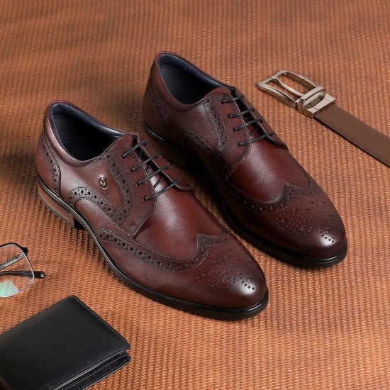 Men Wine Formal Brogue
