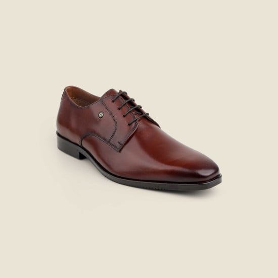 Men Tan Formal Lace Up