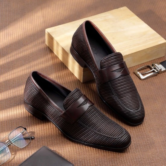 Men Brown Formal Moccasin