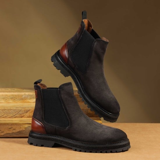 Men Black Casual Boots