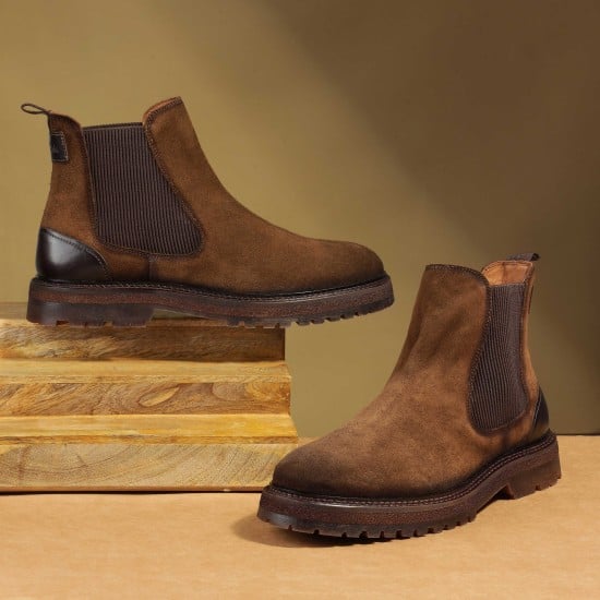 Men Camel Casual Boots