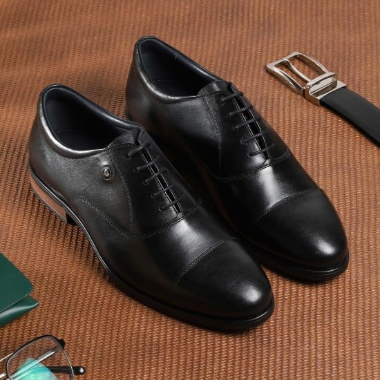 Men Black Formal Oxford