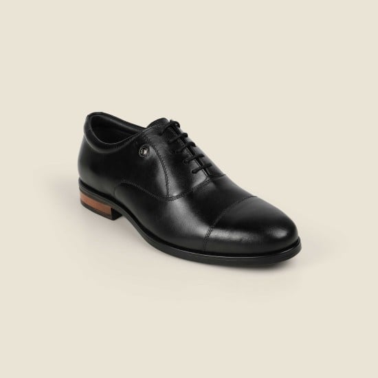 Men Black Formal Oxford