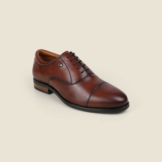 Men Tan Formal Oxford