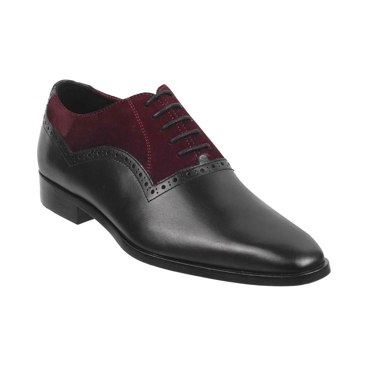 Burgundy and black outlet dress shoes