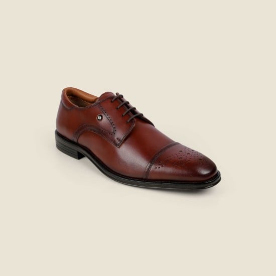 Men Tan Formal Oxford