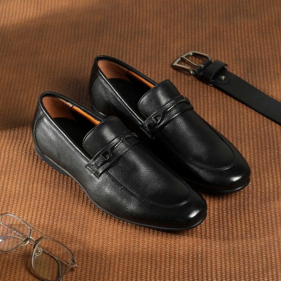 Men Black Formal Moccasin