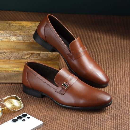 Men Tan Formal Moccasin