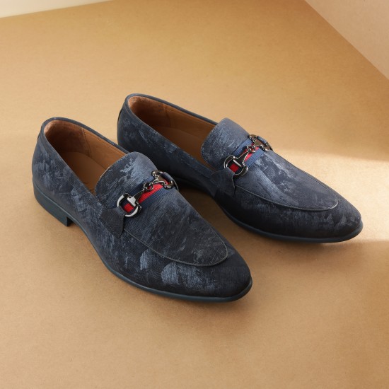 Men Blue-multi Formal Moccasin
