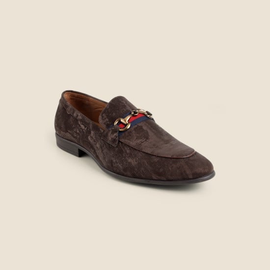 Men Brown-multi Formal Moccasin