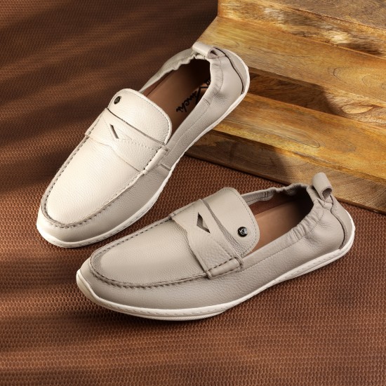 Men Beige Casual Loafers