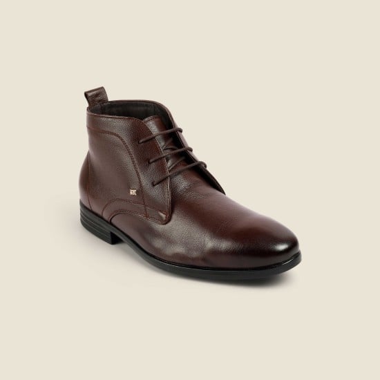 Men Coffee Formal Boots