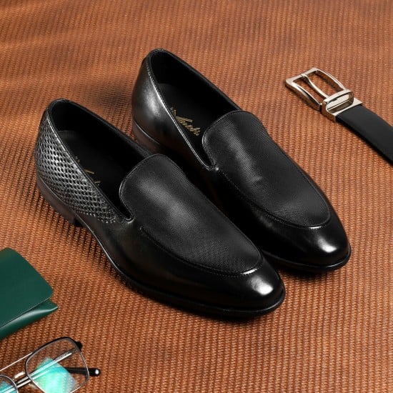 Men Black Formal Moccasin