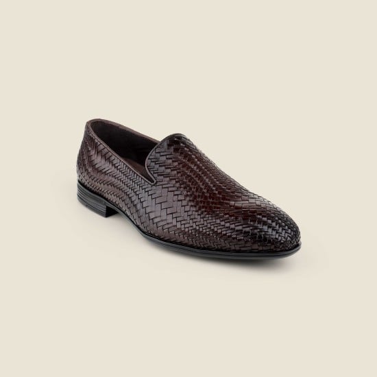Men Brown Party Moccasin