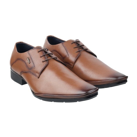 Men Tan Formal Lace Up