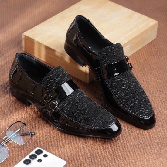 Men Black Party Moccasin
