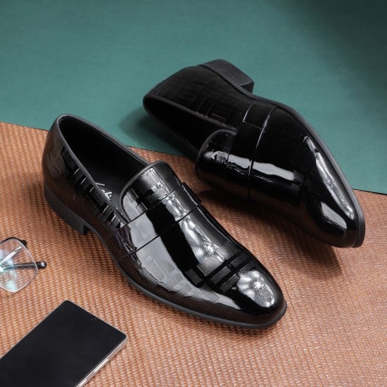 Men Black Party Moccasin