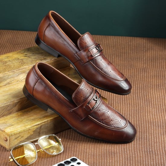 Men Tan Formal Moccasin