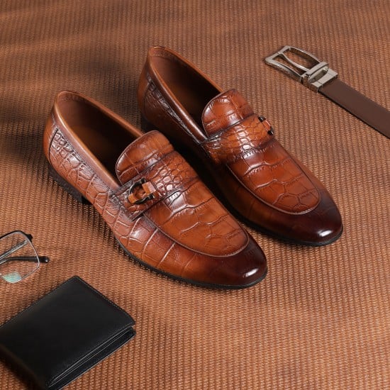 Men Tan Formal Moccasin