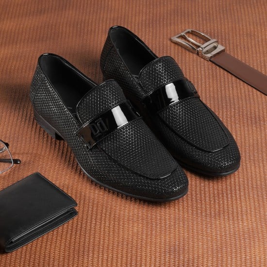 Men Black Party Moccasin