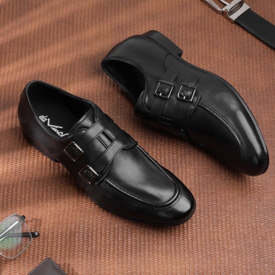 Men Black Formal Monk