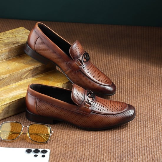 Men Tan Formal Moccasin