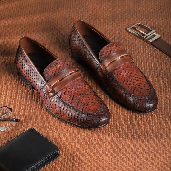 Men Tan Formal Moccasin