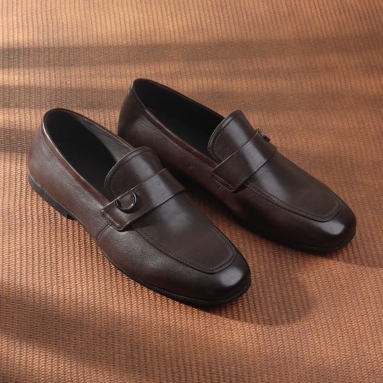 Men Brown Formal Moccasin